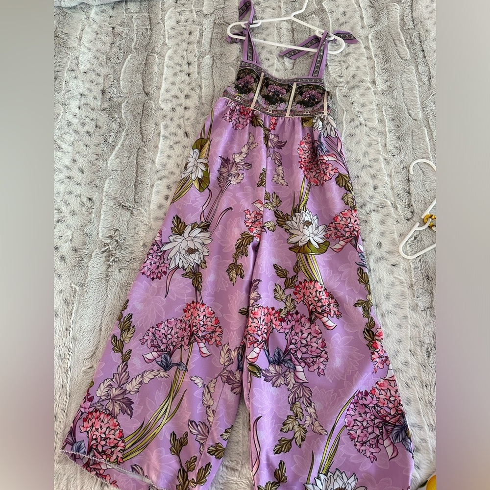 Agua Bendita lilac floral romper size 8 GORGEOUS